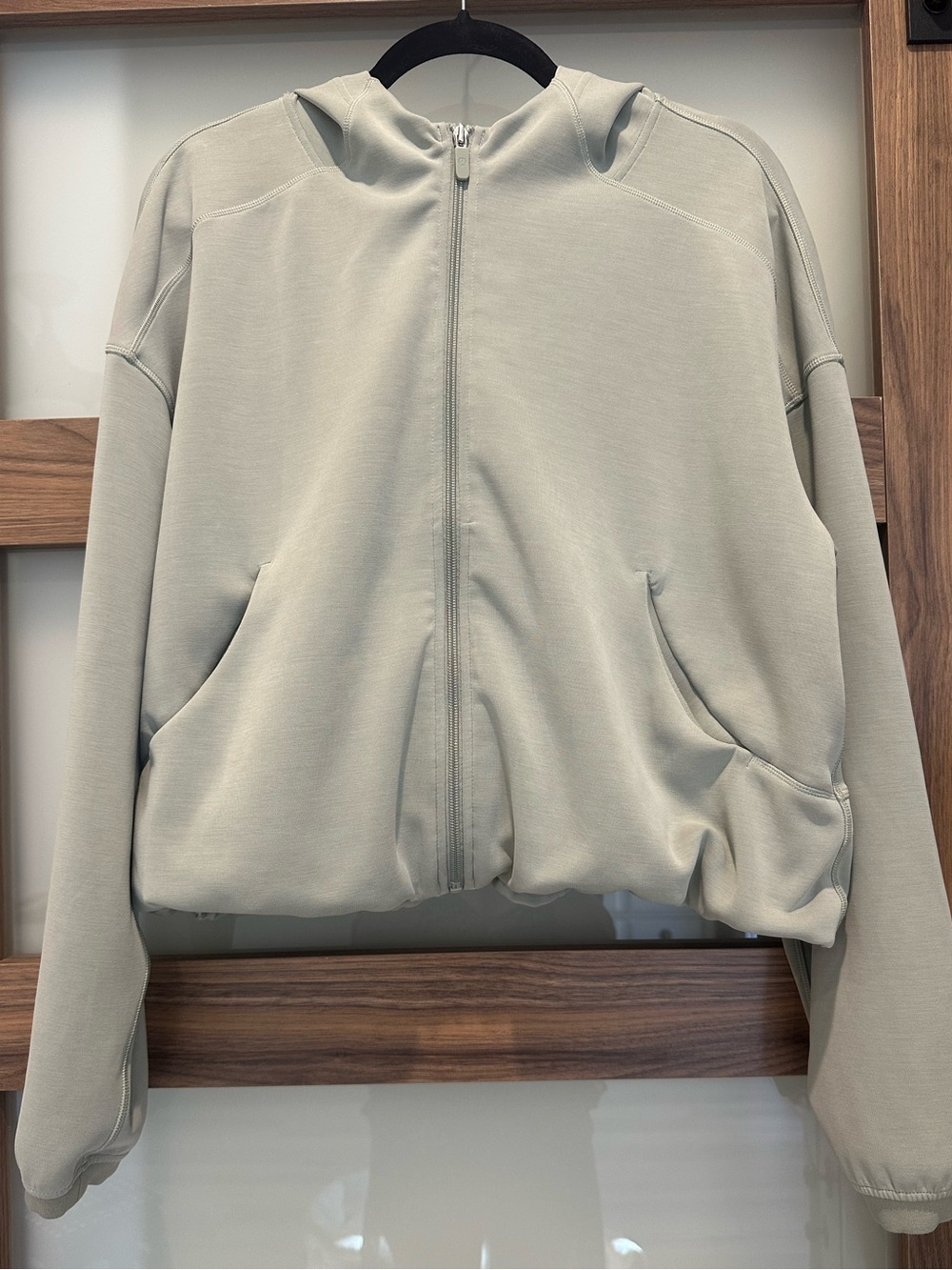 lululemon athletica sage green zip-up hoodie